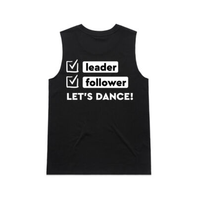 WO's Upside Tank - White Logo front + White Leader/Follower back Thumbnail