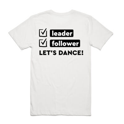 Men's Staple Tee  - Round Logo front + Black Leader/Follower back Thumbnail