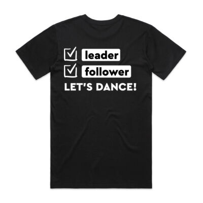 Men's Staple Tee  - Round Logo front + White Leader/Follower back Thumbnail