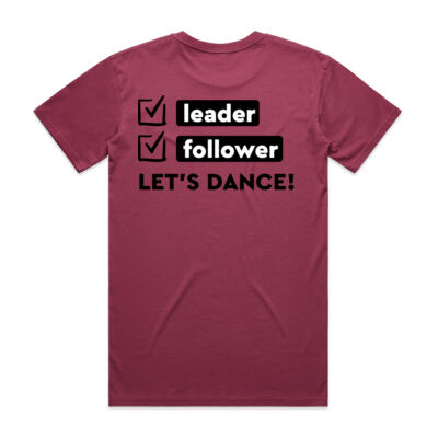 Men's Staple Tee  - Black Logo front + Black Leader/follower back Thumbnail